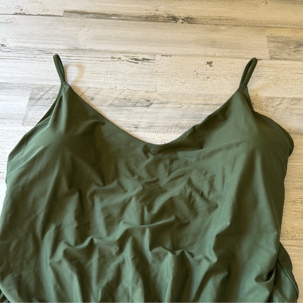 NWT J. Crew DD V-neck cross-back one-piece swimsuit
BF162 OLIVE GREEN Sz 24 - Picture 4 of 6